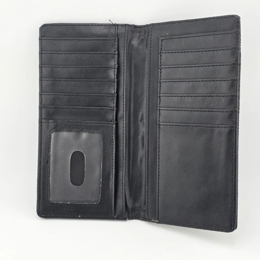 Lone Star Men's Wallet Western Bifold Check Book Style Black